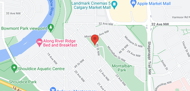 map of 2503 48 Street NW
